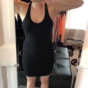Express Black Ruched Dress